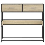 vidaXL Table console chêne sonoma 90x35x80 cm bois d'ingénierie