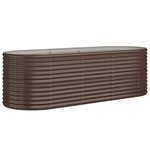vidaXL Lit surélevé de jardin Acier galvanisé marron