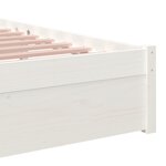 vidaXL Cadre de lit sans matelas blanc bois massif 90x200 cm