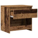 vidaXL Table de chevet vieux bois 40x30x39 cm bois d'ingénierie