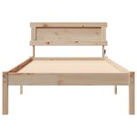 vidaXL Cadre de lit avec tête de lit Marron 100 x 200 cm Pin massif