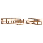 vidaXL Ensemble de canapés d'extérieur 9 Pièces Naturel