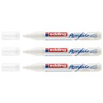 Marqueur Acrylique 5100 Blanc trafic Pointe Moyenne 2-3 mm x 3 EDDING