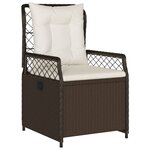 vidaXL Chaises inclinables de jardin lot de 2 marron résine tressée