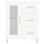 vidaXL Buffet haut Blanc 69 5x34x180 cm Bois d'ingénierie