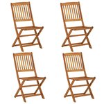 vidaXL Mobilier à dîner de jardin pliable 5 Pièces Bois d'acacia solide