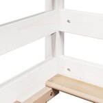vidaXL Lit pour enfants avec toit blanc 80x160 cm bois massif de pin