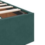 vidaXL Cadre de lit avec matelas Vert foncé 100 x 200 cm Velours