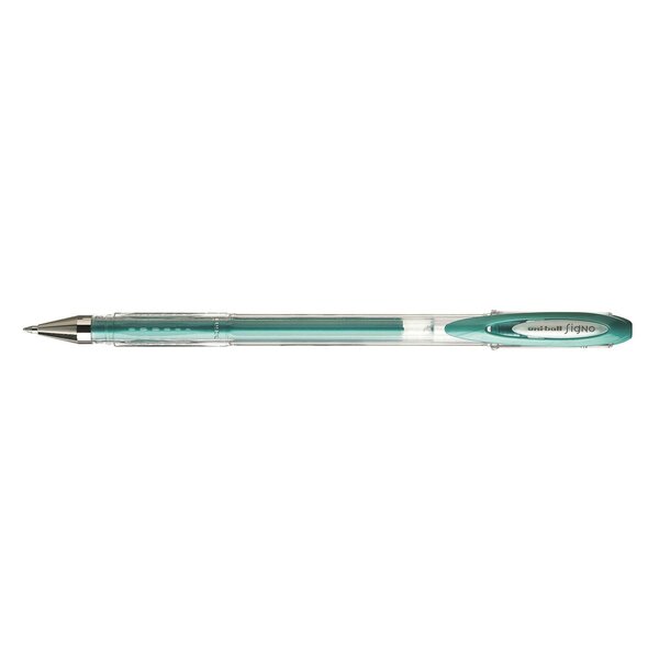 Roller encre gel Signo UM120NM pointe moyenne 0 7mm Vert Métal UNI-BALL