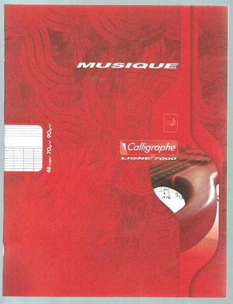 Piqûre musique et chant 17x22 48p séyès/portées 90/70g - Coloris aléatoires CALLIGRAPHE