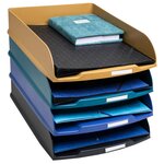 Set De 4 Corbeilles À Courrier Combo Styli Neo Deco - Couleurs Assorties - Exacompta