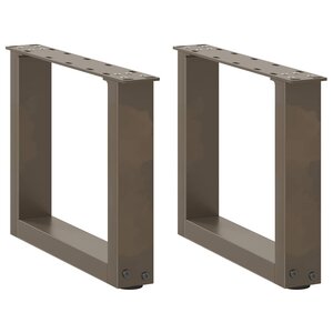 vidaXL Pieds de table basse en U 2 pièces Acier naturel 30 x (30-31) cm Acier