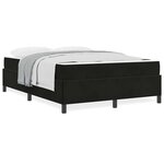 vidaXL Cadre de lit avec matelas Noir et Blanc 140 x 200 cm Velours