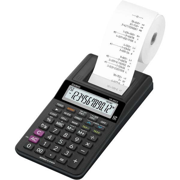 Calculatrice imprimante modèle HR-8 RCE-BK noir CASIO