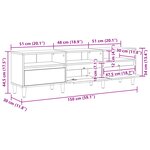 vidaXL Meuble TV Bois ancien 150 x 30 x 45 cm Bois d'ingénierie