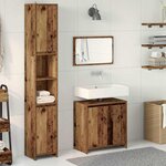 vidaXL Ensemble de meubles salle de bain 3 Pièces bois d'ingénierie