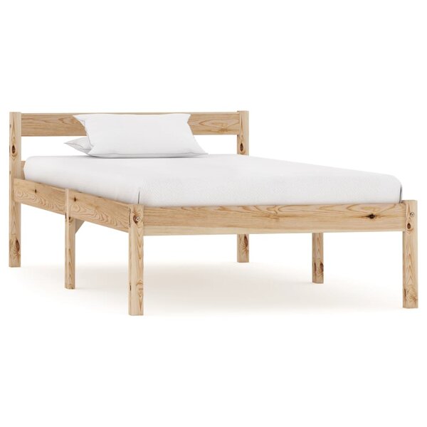 vidaXL Cadre de lit Bois de pin massif 100x200 cm
