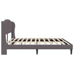 vidaXL Cadre de lit avec tête de lit Gris 200 x 200 cm Simili cuir