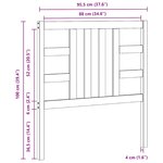 vidaXL Tête de lit Noir 96x4x100 cm Bois massif de pin