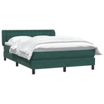 vidaXL Sommier à lattes de lit et matelas vert foncé 160x220cm velours