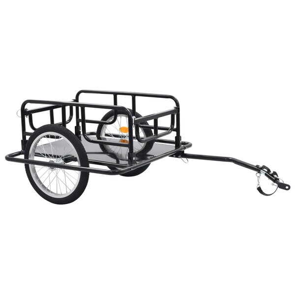 vidaXL Remorque de vélo 130x73x48 5 cm acier noir