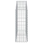 vidaXL Panier de gabions arqué 100x30x80/100 cm Fer galvanisé