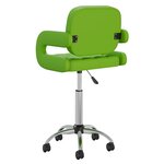 vidaXL Chaises pivotantes à manger lot de 2 vert similicuir