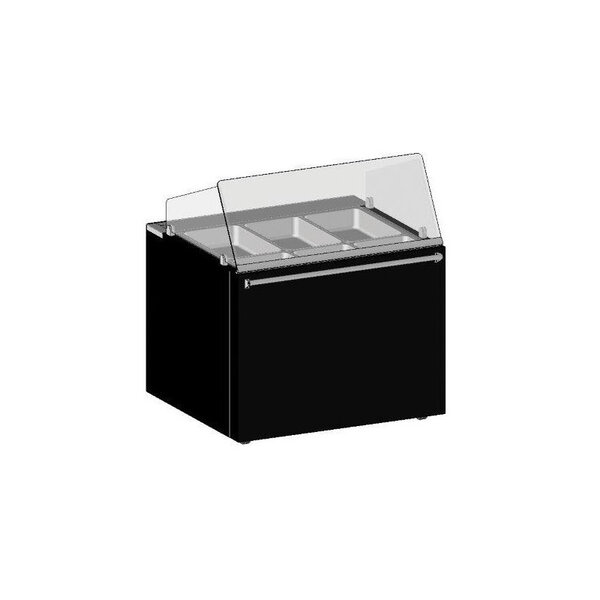 Vitrine chauffante bain-marie chauffant a eau 90°c - l2g -  - acier inoxydable1125 1000x860mm