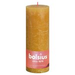 Bolsius Bougies pilier rustiques 4 Pièces 190x68 mm Jaune nid d'abeilles