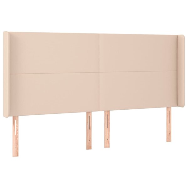 vidaXL Tête de lit avec oreilles Cappuccino 203x16x118/128 cm