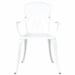vidaXL Ensemble de salle à manger pour jardin 5 Pièces Blanc Aluminium