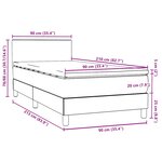 vidaXL Sommier à lattes de lit avec matelas rose 90x210 cm velours