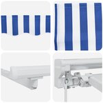 vidaXL Auvent Rétractable Bleu et Blanc 400x200 cm