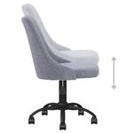 Vidaxl chaises pivotantes à manger lot de 2 gris clair tissu