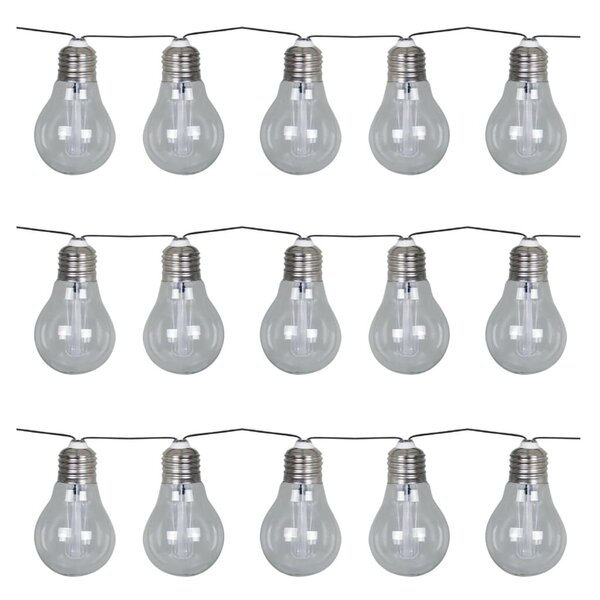 Luxform Guirlande lumineuse à LED solaire de jardin Corfu Transparent