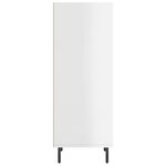 vidaXL Buffet blanc brillant 34 5x32 5x90 cm bois d'ingénierie