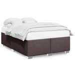 vidaXL Cadre de lit sans matelas marron foncé 140x190 cm tissu