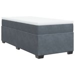vidaXL Sommier à lattes de lit avec matelas Gris foncé 100x200 cm