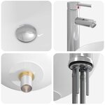 vidaXL Lavabo de salle de bains Chrome 35 5 x 35 5 x 14 5 cm métal