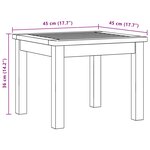 vidaXL Table basse Acacia clair 45 x 45 x 36 cm Bois d'Acacia Massif
