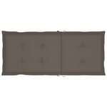 Vidaxl chaise de jardin avec coussins taupe bois de teck massif