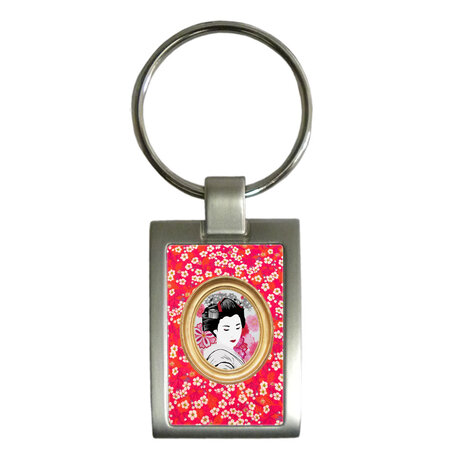 Porte-clés geishas rouge cbkreation