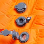 vidaXL Matelas de camping autogonflant avec oreiller 1 personne orange