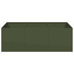 vidaXL Jardinière vert olive 120x80x40 cm acier