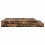 vidaXL Cadre de lit avec rangement Chêne fumé 236.5 x 200 x 31.5 cm