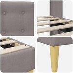 vidaXL Cadre de lit avec tête de lit Taupe 80 x 200 cm Tissu