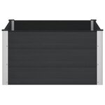 vidaXL Jardinière surélevée Noir 100 x 100 x 54 cm