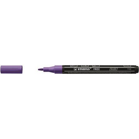 Marqueur pointe fine FREE acrylic T100 violet STABILO
