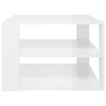 vidaXL Table basse Blanc brillant 60x60x40 cm Aggloméré