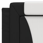 vidaXL Lit avec matelas noir et blanc 100x200 cm similicuir
